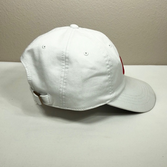 USA State of Mine Mens White Relaxed Fit Adjustable Strapback Baseball Hat OS - Picture 7 of 13